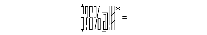 StatenSans XXCompressedLight Instance Font OTHER CHARS
