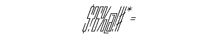 StatenSans XXCompressedLightOblique Instance Font OTHER CHARS