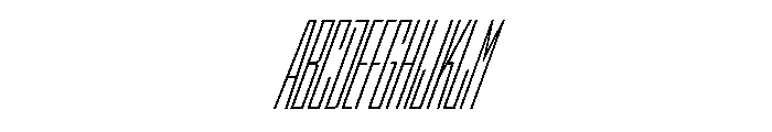 StatenSans XXCompressedLightOblique Instance Font UPPERCASE