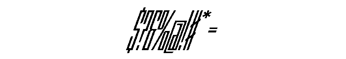 StatenSans XXCompressedSemiboldOblique Instance Font OTHER CHARS