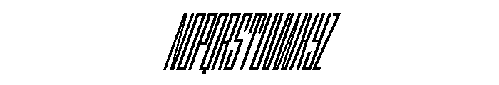 StatenSans XXCompressedSemiboldOblique Instance Font UPPERCASE