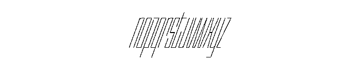 StatenSans XXCompressedThinOblique Instance Font LOWERCASE