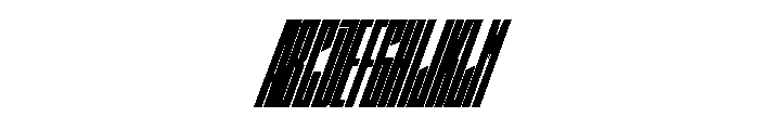 StatenSans XXCompressedUltraOblique Instance Font UPPERCASE