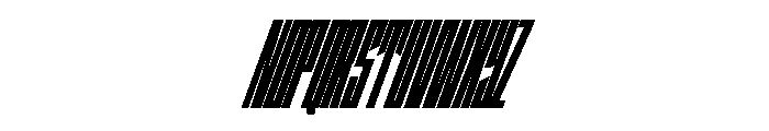 StatenSans XXCompressedUltraOblique Instance Font UPPERCASE