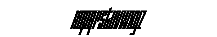 StatenSans XXCompressedUltraOblique Instance Font LOWERCASE