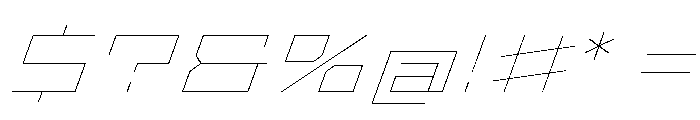 StatenSans XXExpandedHairlineOblique Instance Font OTHER CHARS