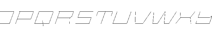 StatenSans XXExpandedHairlineOblique Instance Font UPPERCASE