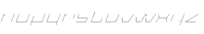StatenSans XXExpandedHairlineOblique Instance Font LOWERCASE