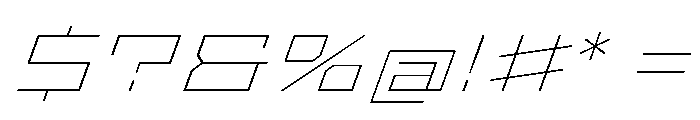 StatenSans XXExpandedThinOblique Instance Font OTHER CHARS