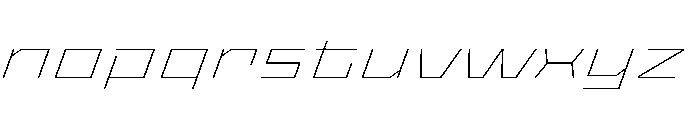 StatenSans XXExpandedThinOblique Instance Font LOWERCASE