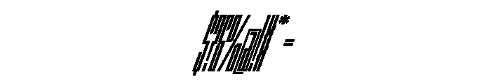 StatenSans XXXCompressedBlackOblique Instance Font OTHER CHARS