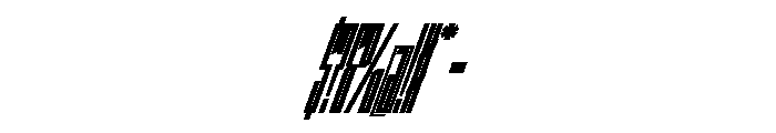 StatenSans XXXCompressedUltraOblique Instance Font OTHER CHARS