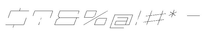 StatenSans XXXExpandedHairlineOblique Instance Font OTHER CHARS