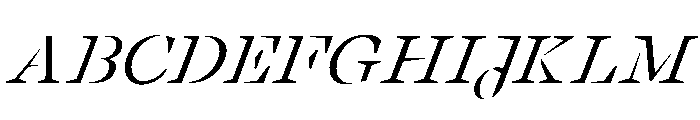 Stellage ConstructedItalic Font UPPERCASE