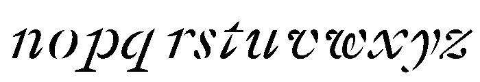 Stellage ConstructedItalic Font LOWERCASE