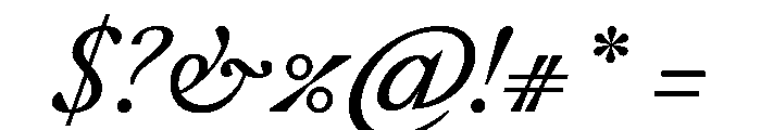 Stellage Italic Font OTHER CHARS