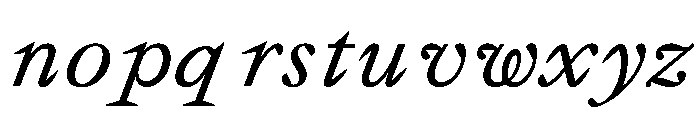 Stellage Italic Font LOWERCASE
