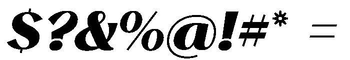 Stornoway ExBoldItalic Font OTHER CHARS