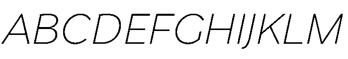 Stornoway ExLightItalic Instance Font UPPERCASE