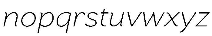 Stornoway ExLightItalic Instance Font LOWERCASE