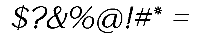 Stornoway LightItalic Font OTHER CHARS