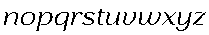 Stornoway LightItalic Font LOWERCASE