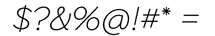 Stornoway LowExLightItalic Instance Font OTHER CHARS