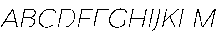 Stornoway LowExLightItalic Instance Font UPPERCASE