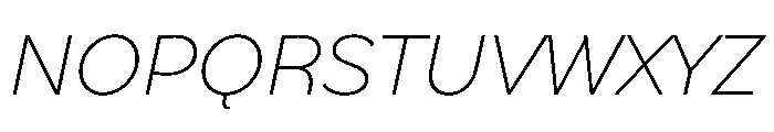 Stornoway LowExLightItalic Instance Font UPPERCASE