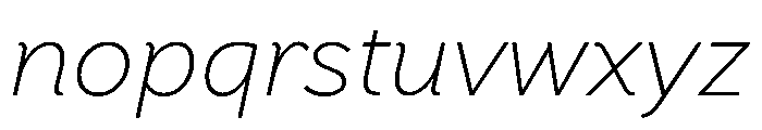 Stornoway LowExLightItalic Instance Font LOWERCASE