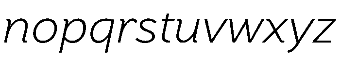 Stornoway LowLightItalic Instance Font LOWERCASE