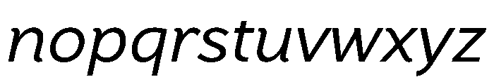 Stornoway LowRegularItalic Instance B2578034 Font LOWERCASE