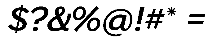 Stornoway LowSemiBoldItalic Instance Font OTHER CHARS