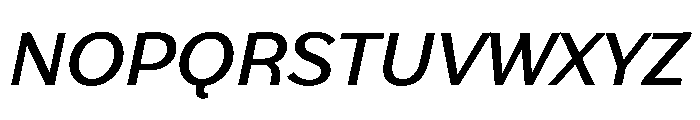 Stornoway LowSemiBoldItalic Instance Font UPPERCASE