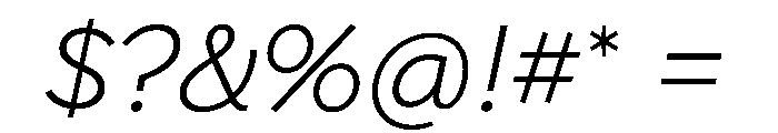 StornowayLow LightItalic Font OTHER CHARS