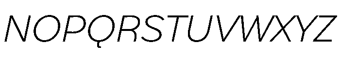 StornowayLow LightItalic Font UPPERCASE