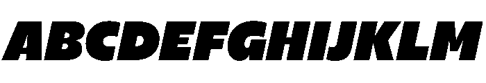 Stranger BlackItalic Instance Font UPPERCASE