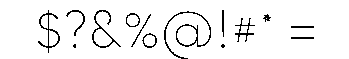 Strawford ExtraLight Font OTHER CHARS