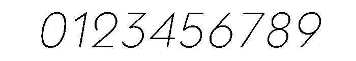 Strawford ExtraLightItalic Font OTHER CHARS