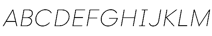 Strawford ExtraLightItalic Font UPPERCASE