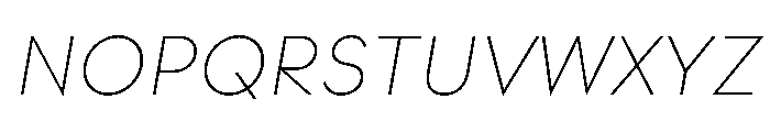Strawford ExtraLightItalic Font UPPERCASE