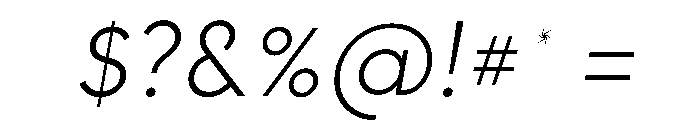 Strawford LightItalic Font OTHER CHARS