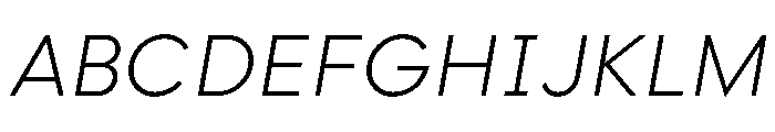 Strawford LightItalic Font UPPERCASE