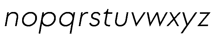 Strawford LightItalic Font LOWERCASE
