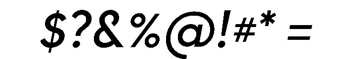 Strawford MediumItalic Font OTHER CHARS
