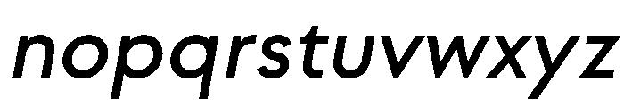 Strawford MediumItalic Font LOWERCASE