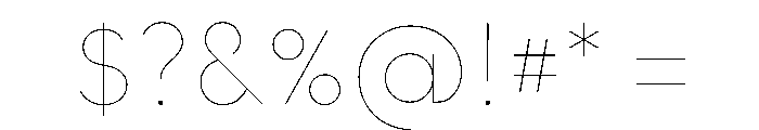 Strawford Thin Font OTHER CHARS