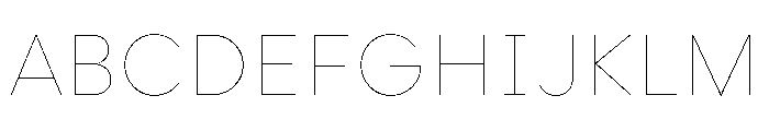 Strawford Thin Font UPPERCASE