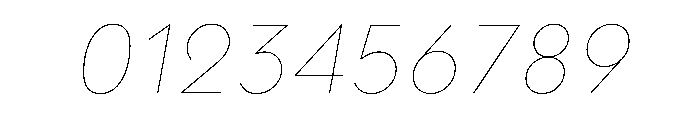 Strawford ThinItalic Font OTHER CHARS