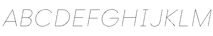 Strawford ThinItalic Font UPPERCASE